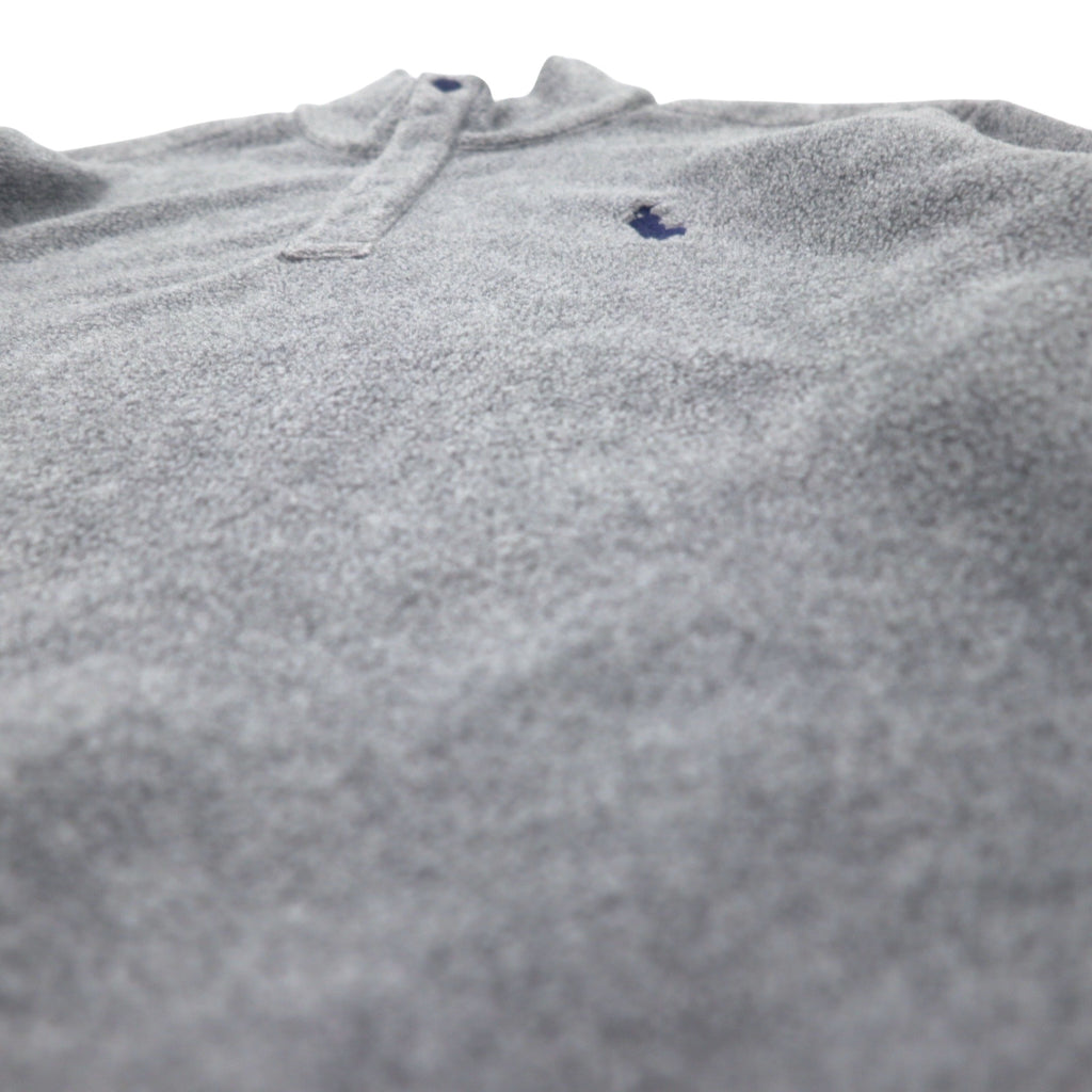 POLO GOLF RALPH LAUREN 90s Half Snap Fleece Jacket XL Gray Polyester Drawcord