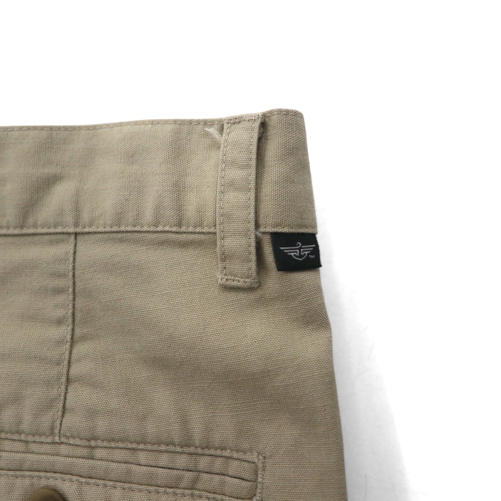 DOCKERS (Levi's) Duck Canvas Tuck Shorts, Size L, Beige, Cotton