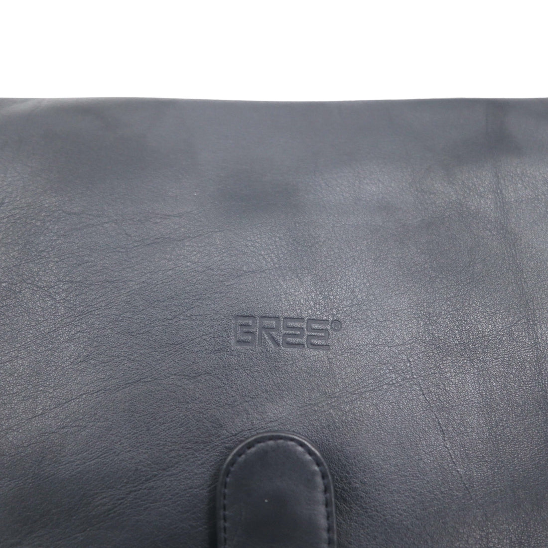 BREE クロスショルダーバッグ ネイビー スムースレザー フラップ