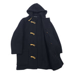 Gloverall Made in England Melton Duffle Coat Medium Black Wool Toggle Button