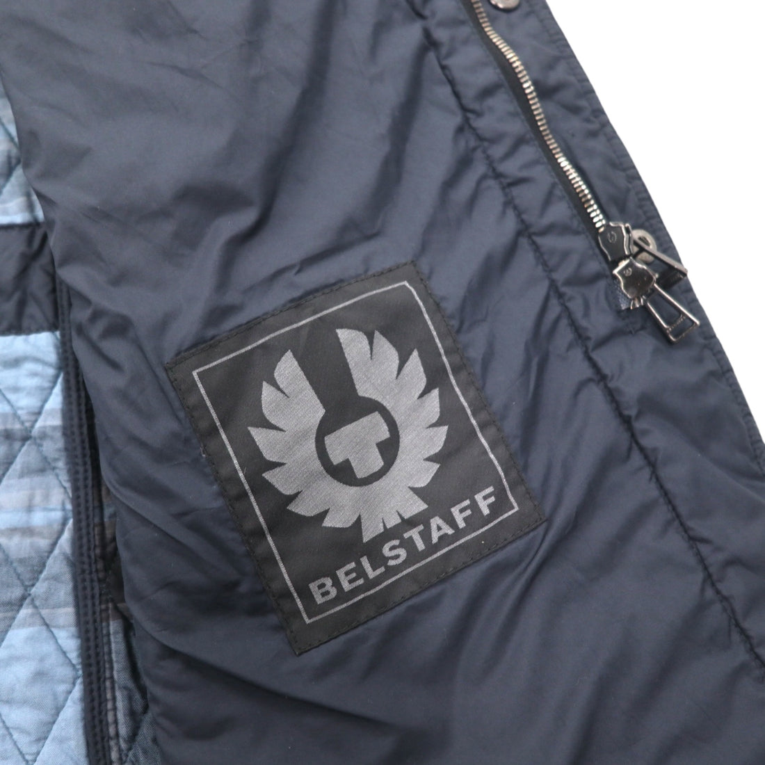 BELSTAFF キルティングジャケット Petersham Blazer LIMITED EDITION XXL 4ポケット 裏地チェック 中綿 チンストラップ 71050158 ルーマニア製