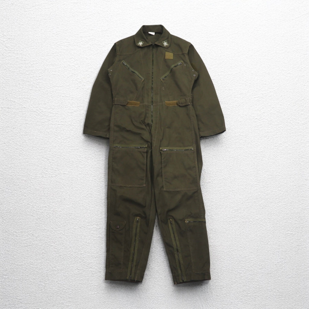 Italian Military MILITARE Flight Jumpsuit Overalls All-in-one M Khaki Cotton Military