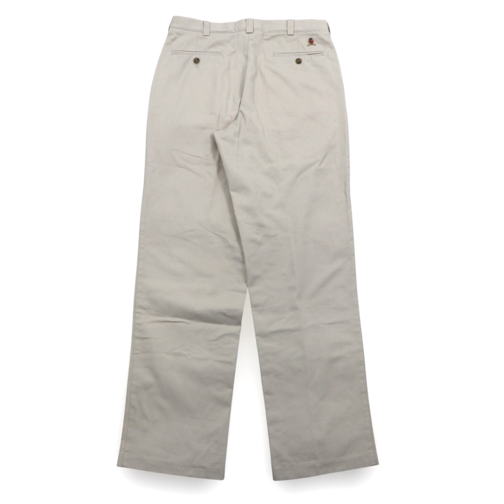 TOMMY HILFIGER 90s Wide Chino Pants L Beige Cotton