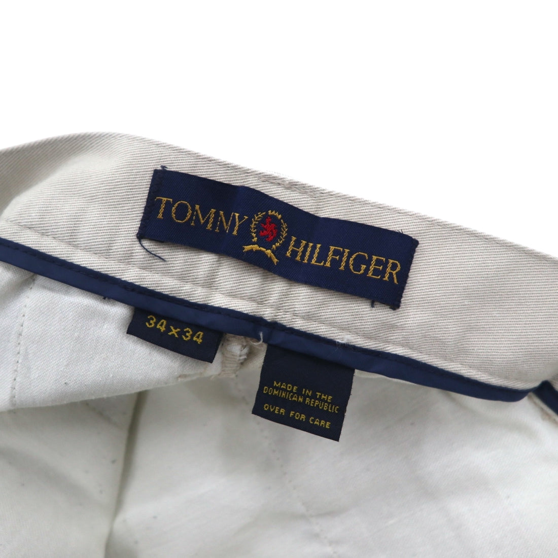 TOMMY HILFIGER 90s Wide Chino Pants L Beige Cotton