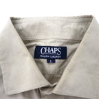 CHAPS RALPH LAUREN 90s Dress Shirt L Beige Cotton Made in Japan