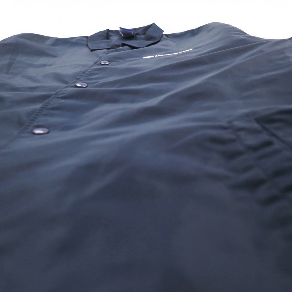 Champion 90s Long Coach Jacket M Navy Script Logo Back Print