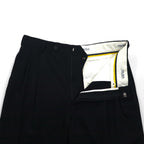 Nautica 90s Super 100s 2-pleat Wide Leg Slacks, Size L, Black Wool
