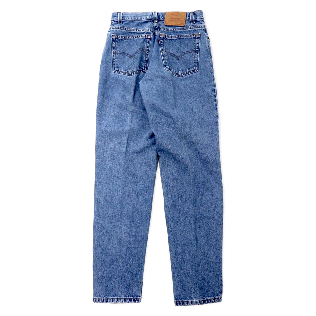 Levi's USA Made 90's 550 Relaxed Fit Tapered Denim Pants 10 Blue Ice Wash Cotton Button Back 512