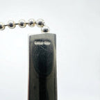 GUCCI Vintage Ball Chain Choker Necklace Silver 925 Logo Plate Made in Italy
