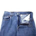 Levi's USA Made 90's 550 Relaxed Fit Tapered Denim Pants 10 Blue Ice Wash Cotton Button Back 512
