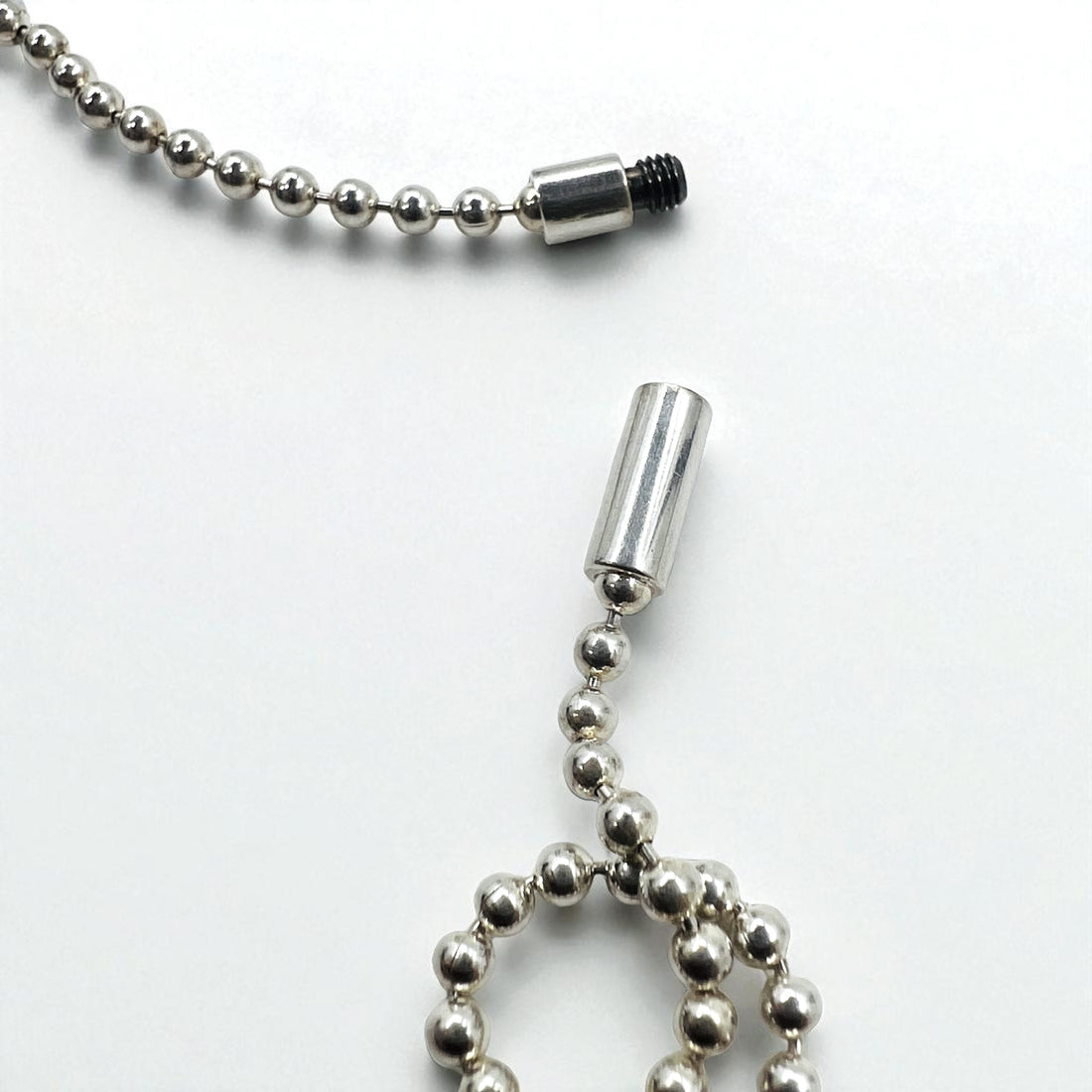 GUCCI Vintage Ball Chain Choker Necklace Silver 925 Logo Plate Made in Italy