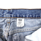 Levi's USA Made 90's 550 Relaxed Fit Tapered Denim Pants 10 Blue Ice Wash Cotton Button Back 512