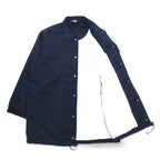 Champion 90s Long Coach Jacket M Navy Script Logo Back Print