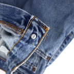 Levi's USA Made 90's 550 Relaxed Fit Tapered Denim Pants 10 Blue Ice Wash Cotton Button Back 512