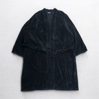 POLO RALPH LAUREN pile robe coat gown L/XL black cotton with belt