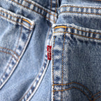 Levi's USA Made 90's 550 Relaxed Fit Tapered Denim Pants 10 Blue Ice Wash Cotton Button Back 512
