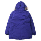 Eddie Bauer Weather Edge Down Parka Down Coat L Navy Polyester Fur Detachable WEATHER EDGE