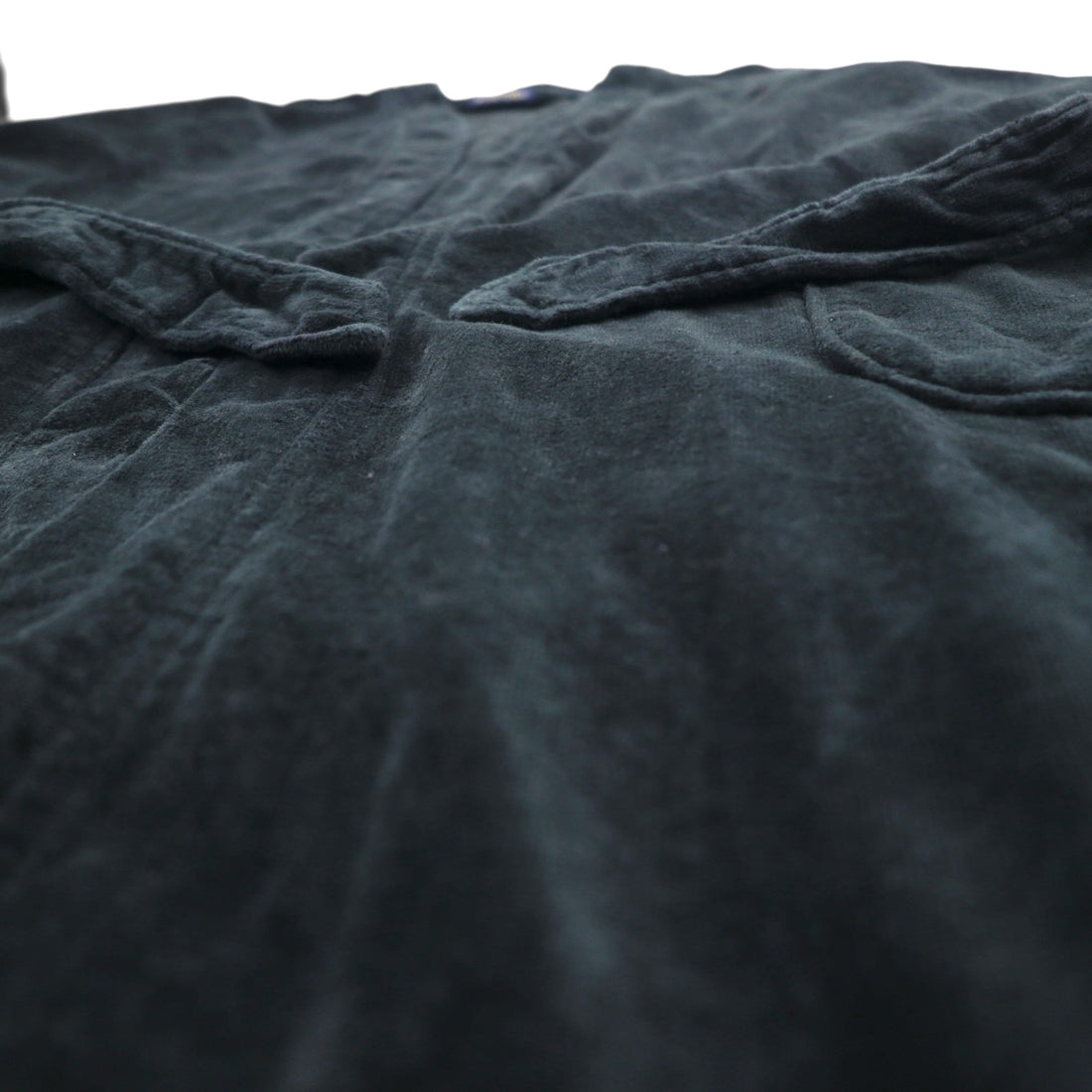 POLO RALPH LAUREN pile robe coat gown L/XL black cotton with belt
