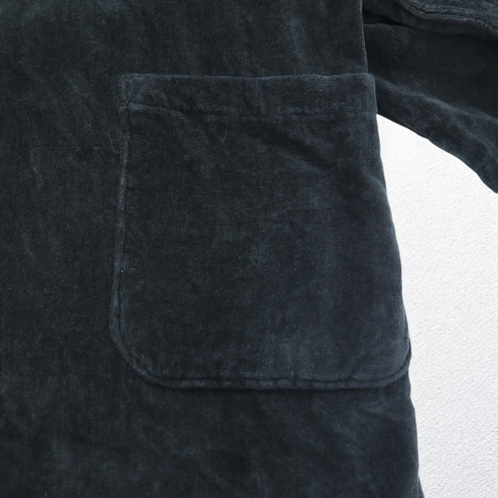 POLO RALPH LAUREN pile robe coat gown L/XL black cotton with belt