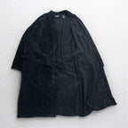 POLO RALPH LAUREN pile robe coat gown L/XL black cotton with belt