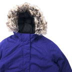 Eddie Bauer Weather Edge Down Parka Down Coat L Navy Polyester Fur Detachable WEATHER EDGE