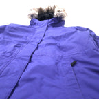 Eddie Bauer Weather Edge Down Parka Down Coat L Navy Polyester Fur Detachable WEATHER EDGE