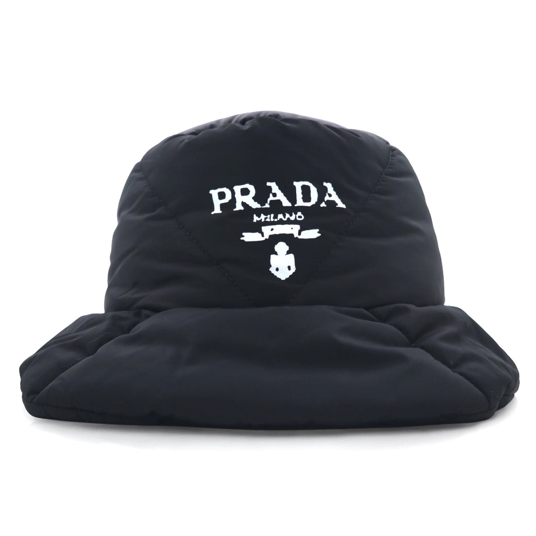 PRADA Padded Re-Nylon Bucket Hat, Quilted, Logo Print, 22AW, 2HC252