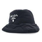 PRADA Padded Re-Nylon Bucket Hat, Quilted, Logo Print, 22AW, 2HC252