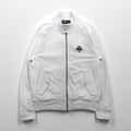 Polo Ralph Lauren 90s Stand Collar Zip Up Jacket, Medium, White Cotton