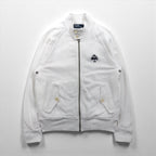Polo Ralph Lauren 90s Stand Collar Zip Up Jacket, Medium, White Cotton