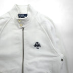 Polo Ralph Lauren 90s Stand Collar Zip Up Jacket, Medium, White Cotton