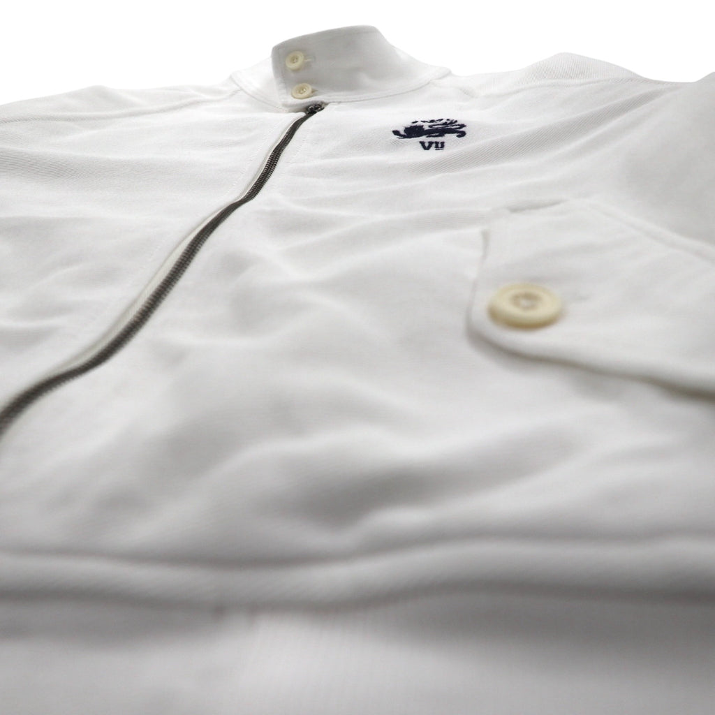 Polo Ralph Lauren 90s Stand Collar Zip Up Jacket, Medium, White Cotton