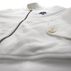 Polo Ralph Lauren 90s Stand Collar Zip Up Jacket, Medium, White Cotton