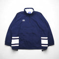 UMBRO 00年代 ハーフジップ アノラックジャケット XL ネイビー ワンポイントロゴ カンガルーポケット