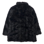 Monterey USA 90's Faux Fur Jacket Fur Coat 10 Black Acrylic