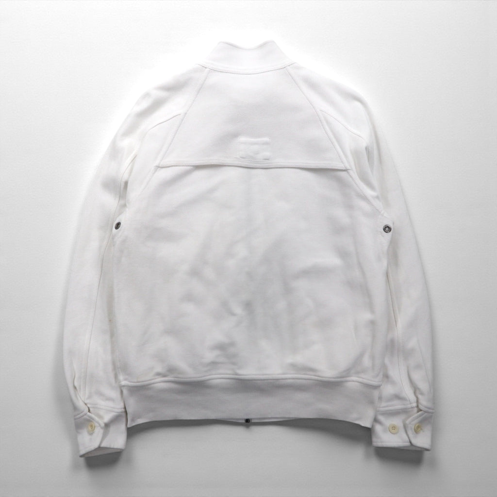 Polo Ralph Lauren 90s Stand Collar Zip Up Jacket, Medium, White Cotton