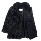 Monterey USA 90's Faux Fur Jacket Fur Coat 10 Black Acrylic