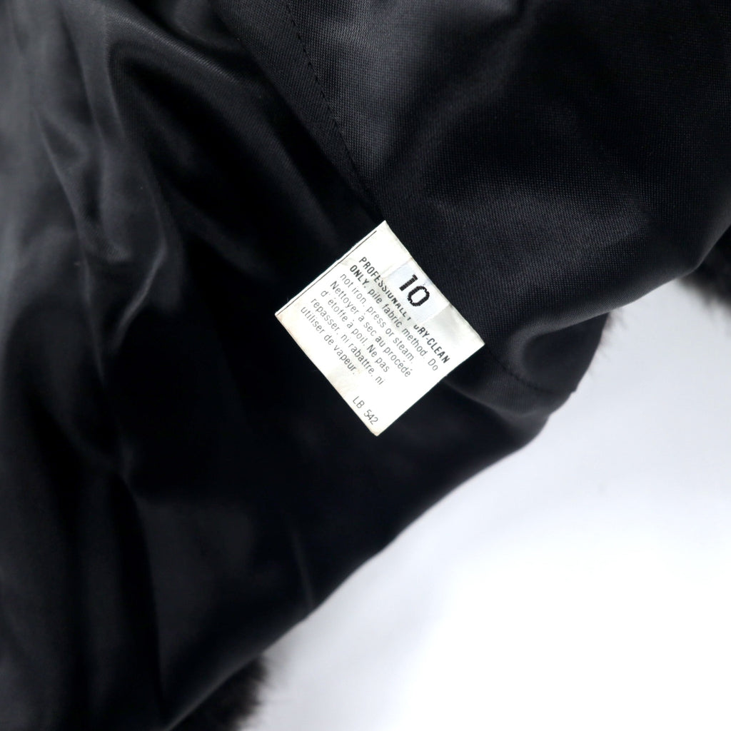 Monterey USA 90's Faux Fur Jacket Fur Coat 10 Black Acrylic