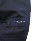 BURBERRY ピークドラペル ダブル テーラードジャケット ブレザー M ネイビー ギャバジン 紺ブレ 金ボタン 羊毛 日本製