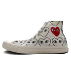 PLAY COMME des GARCONS × CONVERSE Chuck Taylor Hi Sneakers 27cm White Canvas 1CL703