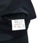 BURBERRY ピークドラペル ダブル テーラードジャケット ブレザー M ネイビー ギャバジン 紺ブレ 金ボタン 羊毛 日本製
