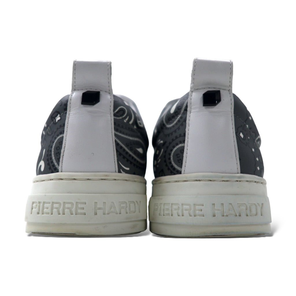 PIERRE HARDY Olly Sneakers 23cm Yellow Gray Bandana Pattern Leather GREY-YELLOW BANDANA Made in Portugal