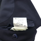 BURBERRY ピークドラペル ダブル テーラードジャケット ブレザー M ネイビー ギャバジン 紺ブレ 金ボタン 羊毛 日本製