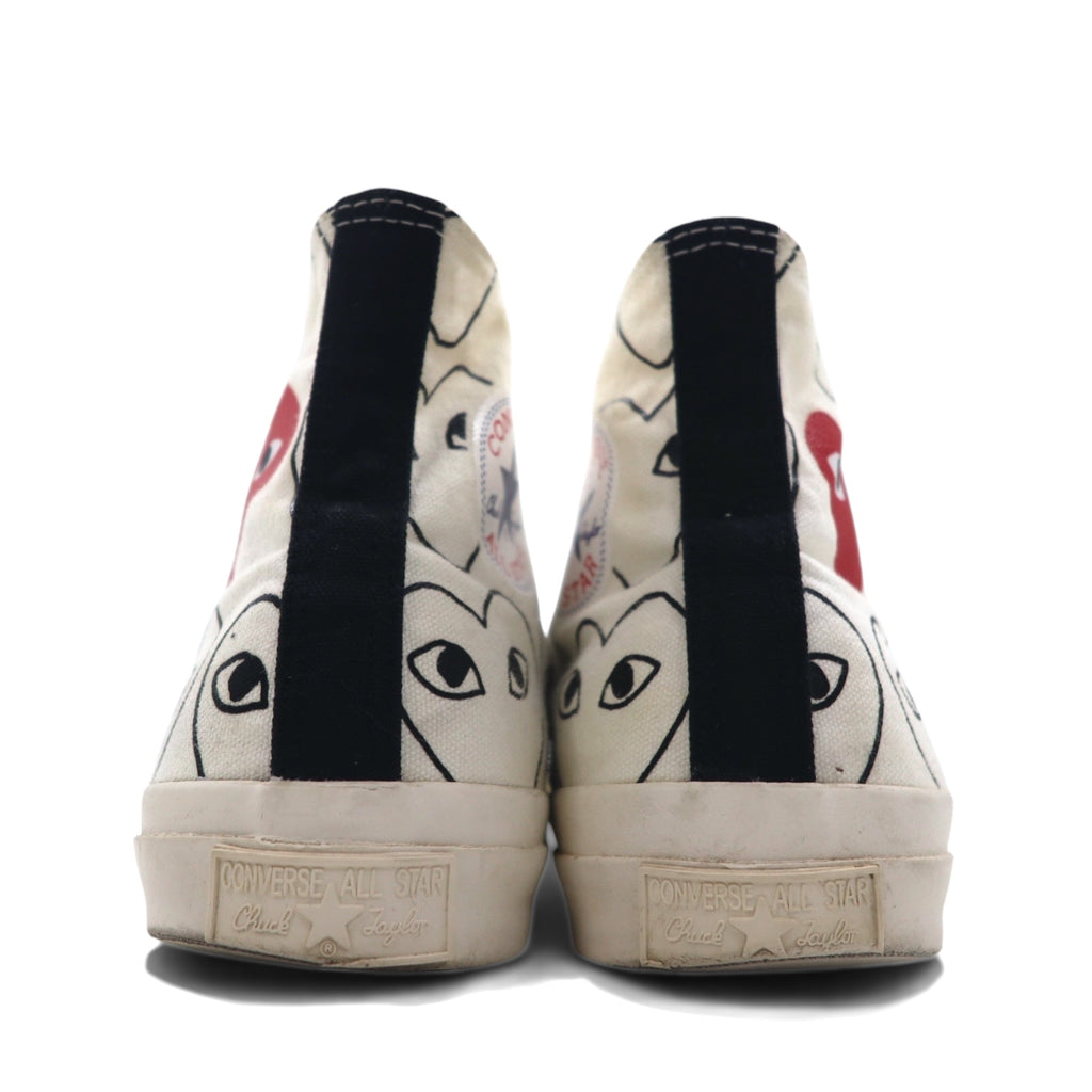 PLAY COMME des GARCONS × CONVERSE Chuck Taylor Hi Sneakers 27cm White Canvas 1CL703
