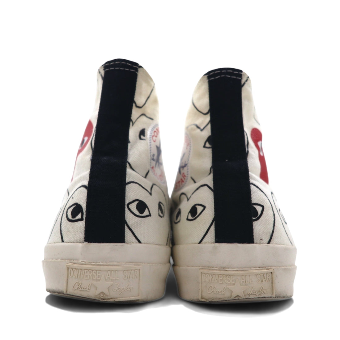 PLAY COMME des GARCONS × CONVERSE Chuck Taylor Hi Sneakers 27cm White Canvas 1CL703