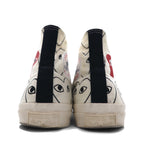 PLAY COMME des GARCONS × CONVERSE Chuck Taylor Hi Sneakers 27cm White Canvas 1CL703