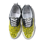PIERRE HARDY Olly Sneakers 23cm Yellow Gray Bandana Pattern Leather GREY-YELLOW BANDANA Made in Portugal