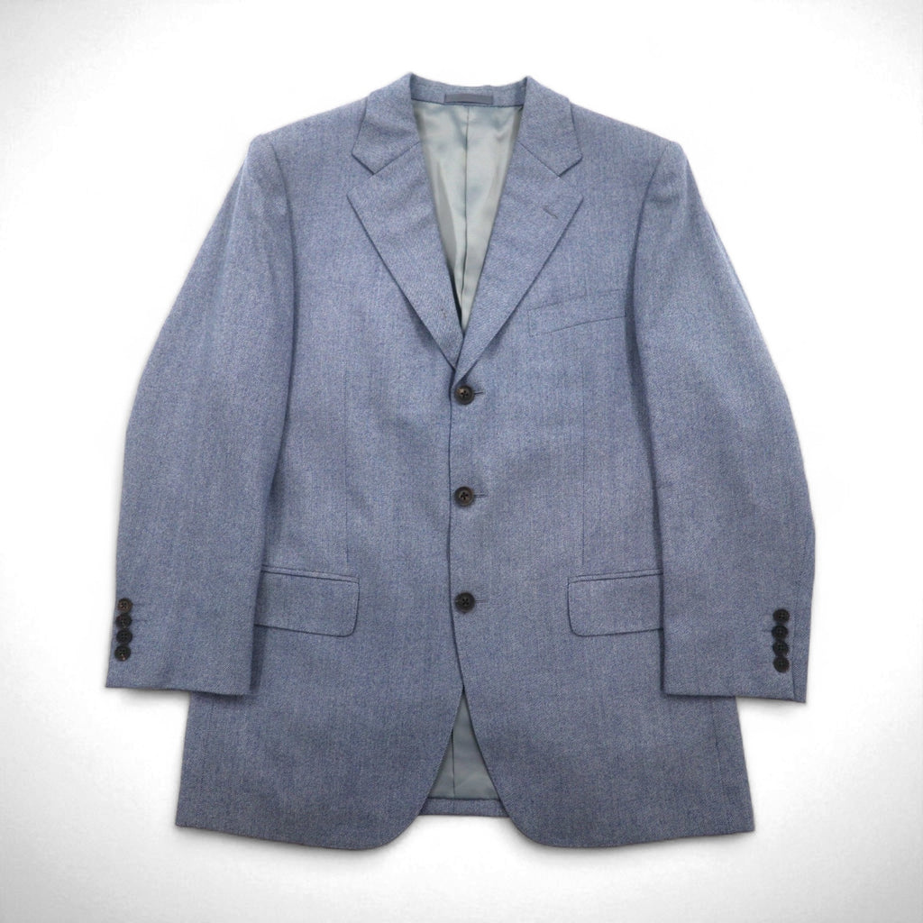 BURBERRY Cashmere Blend 3B Tailored Jacket, Size L, Blue, Wool, Made in Japan