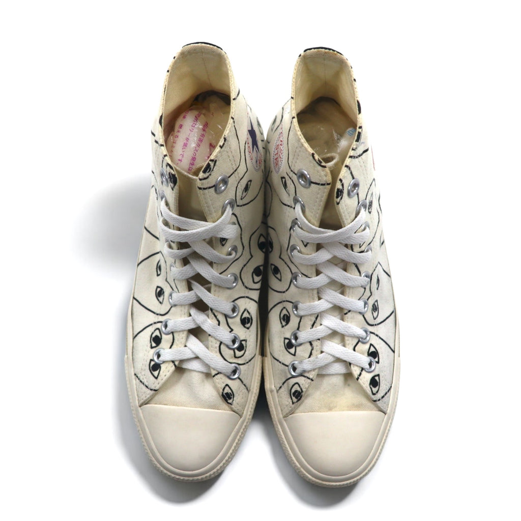 PLAY COMME des GARCONS × CONVERSE Chuck Taylor Hi Sneakers 27cm White Canvas 1CL703