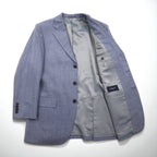 BURBERRY Cashmere Blend 3B Tailored Jacket, Size L, Blue, Wool, Made in Japan